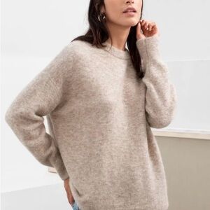& Other Stories oversized alpaca blend sweater in oatmeal